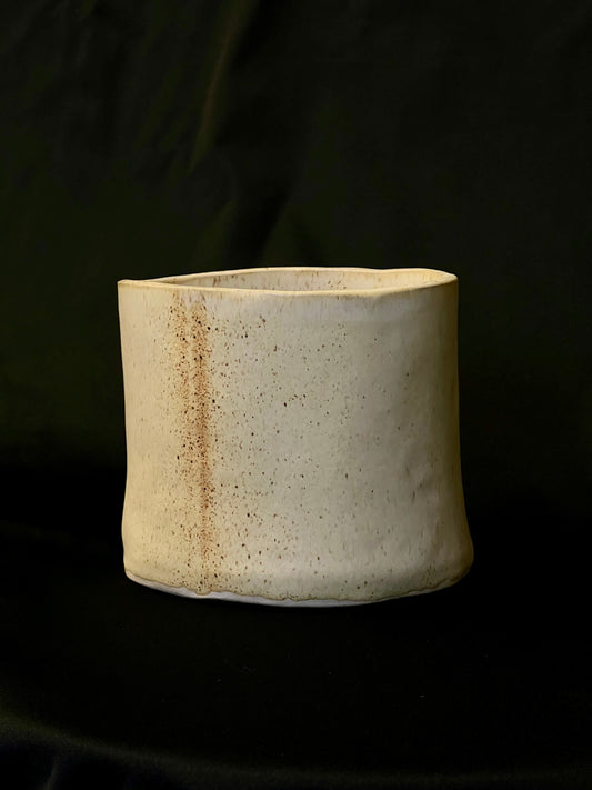 Gold Beige Handmade Pot